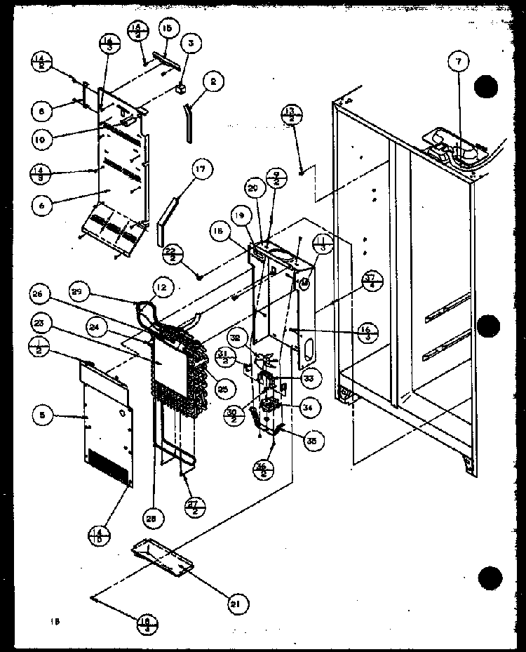 Evaporator And Air Handling Diagram and Parts List for SZD27KPL-P1101206WL  Amana Refrigerator