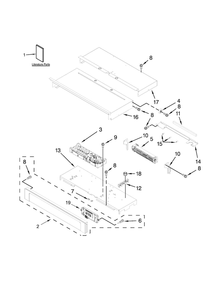 Control Panel Parts Diagram and Parts List for MEW7627AS02  Maytag Wall Oven