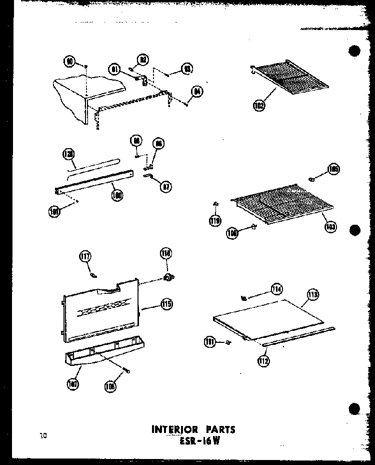 Section 11 Diagram and Parts List for ESRF-16W-C-P60303-23WC  Amana Refrigerator