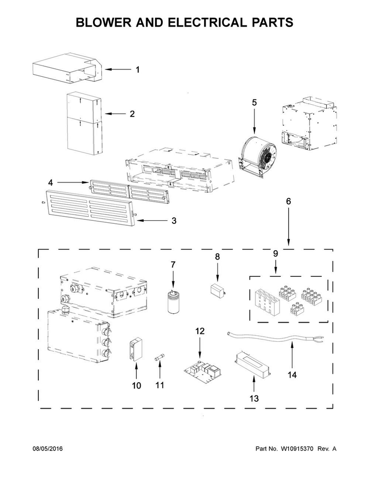 Blower And Electrical Parts Diagram and Parts List for JID4436ES0  Jenn-Air Cooktop