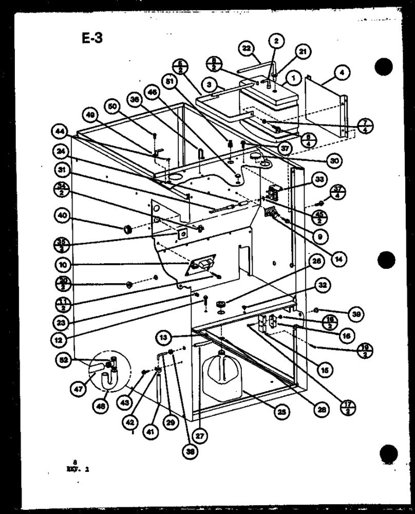 Expansion Tank Assembly Diagram and Parts List for EGHW100DA-3 P68745-2F Amana Furnace