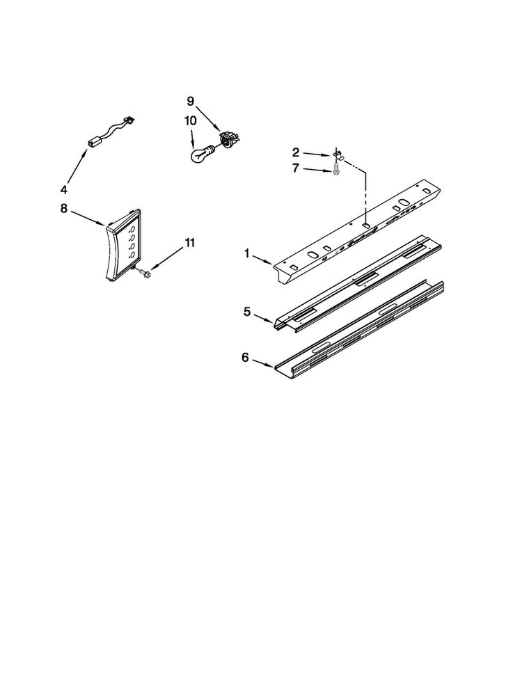 Control Panel Parts Diagram and Parts List for JS48CXDBDB13  Jenn-Air Refrigerator
