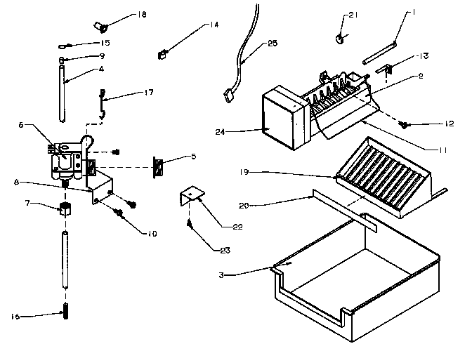 Add-on Ice Maker Assembly For Side By Sides Diagram and Parts List for IC2-IC2-ASSEMBLY  Amana Ice Maker