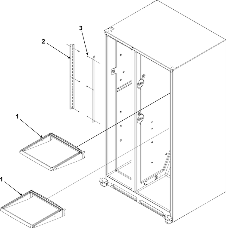 Refrigerator Shelves Diagram and Parts List for AC2224PEKB0  Amana Refrigerator