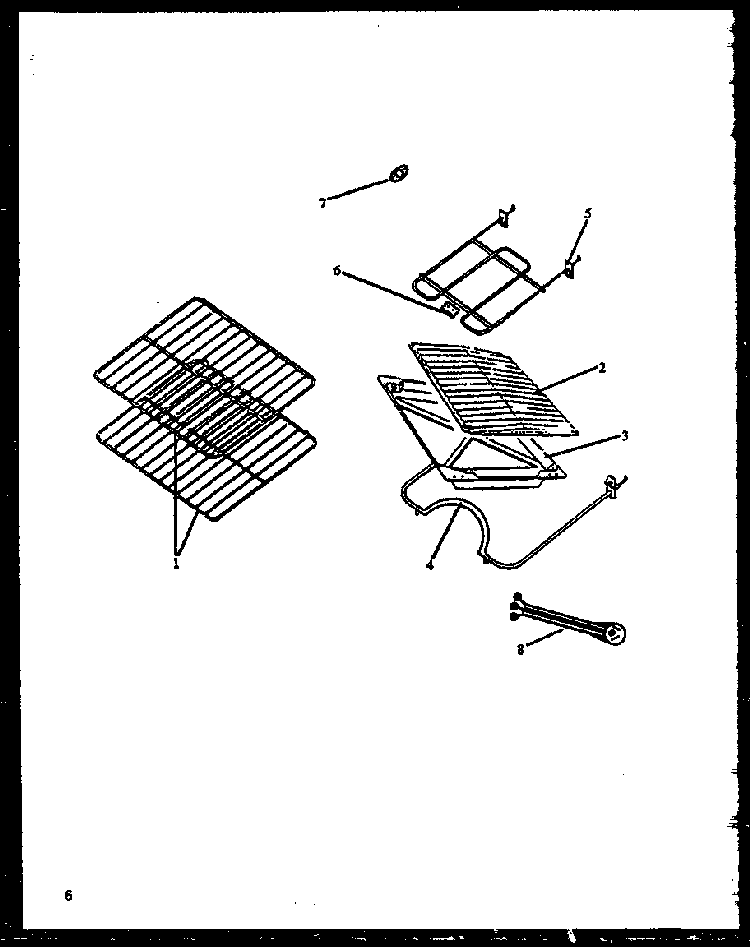 Elements/rack Diagram and Parts List for EBE22AA0CEH-P1142442NW  Caloric Range