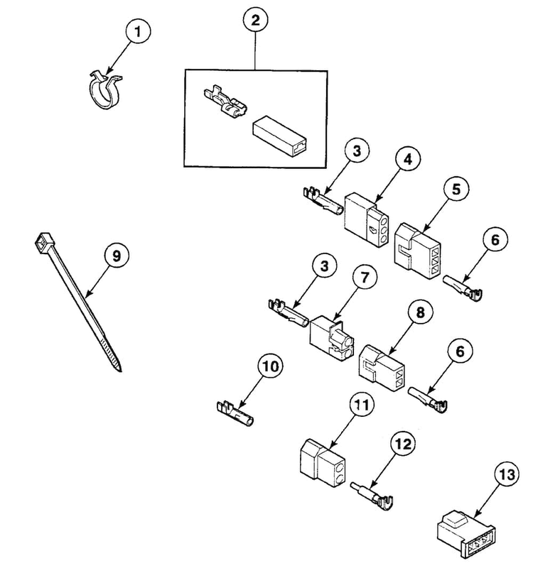 Terminals Diagram and Parts List for SSEH07WJ1500  Speed Queen Dryer