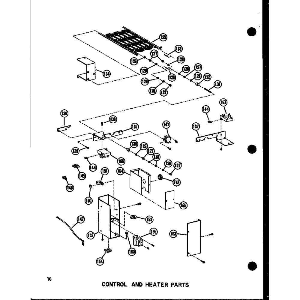 Control And Heater Parts Diagram and Parts List for VBCH35 P55895-2C Amana Air Conditioner