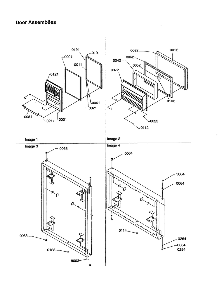 Door Assemblies Diagram and Parts List for TXI18VE-P1302402WE  Amana Refrigerator
