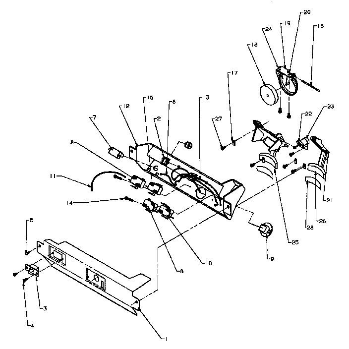 Ice And Water Cavity Diagram and Parts List for SSD25N5L-P1178903WL  Amana Refrigerator