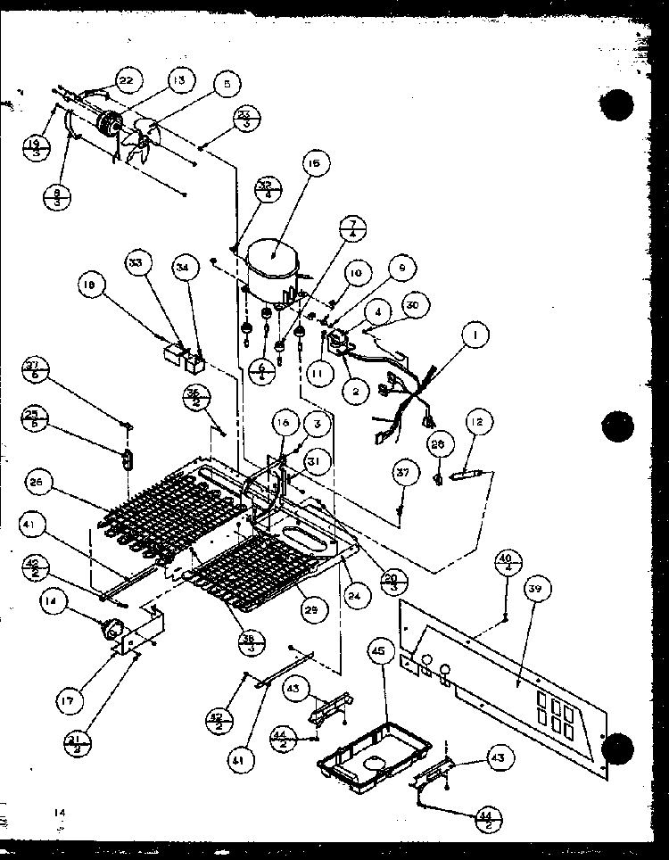 Section 2 Diagram and Parts List for TRG18QB3G-P1111315WG  Amana Refrigerator