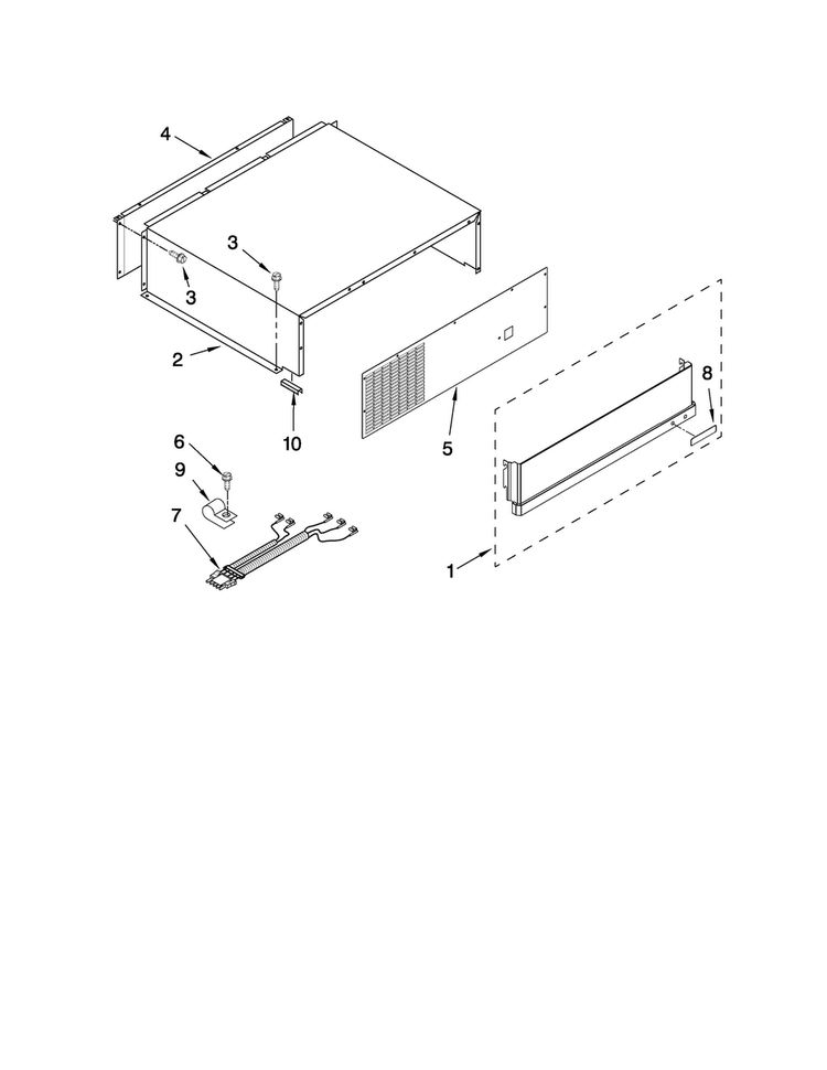 Top Grille And Unit Cover Parts Diagram and Parts List for JS42SEDUDW00  Jenn-Air Refrigerator