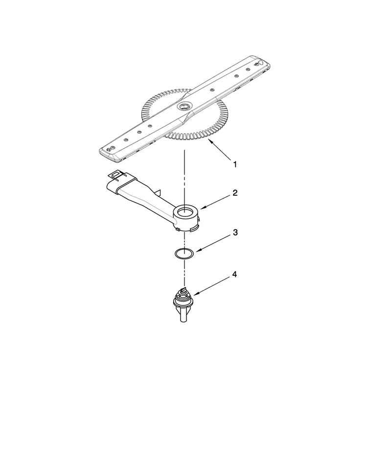 Lower Washarm Parts Diagram and Parts List for MDB8859AWB0  Maytag Dishwasher