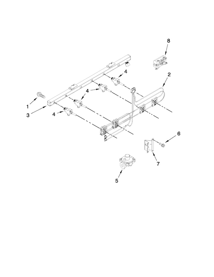 Manifold Parts Diagram and Parts List for JDS9860CDB01  Jenn-Air Range