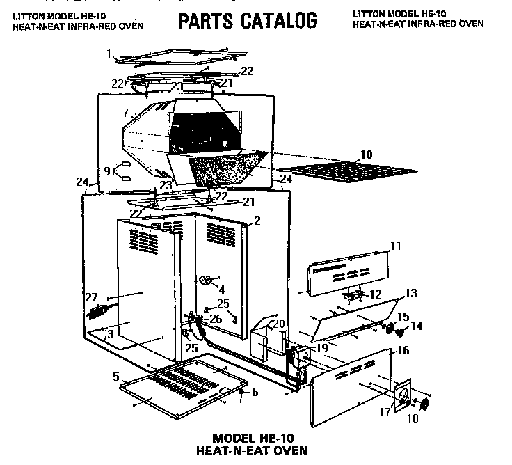 Section 13 Diagram and Parts List for 70 0502 Amana Microwave