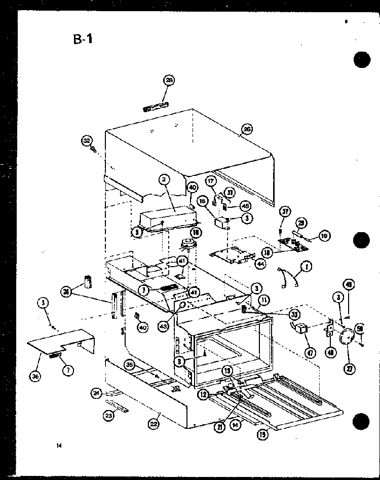 Cabinet Parts Diagram and Parts List for RC-8 P75260-3M Amana Microwave