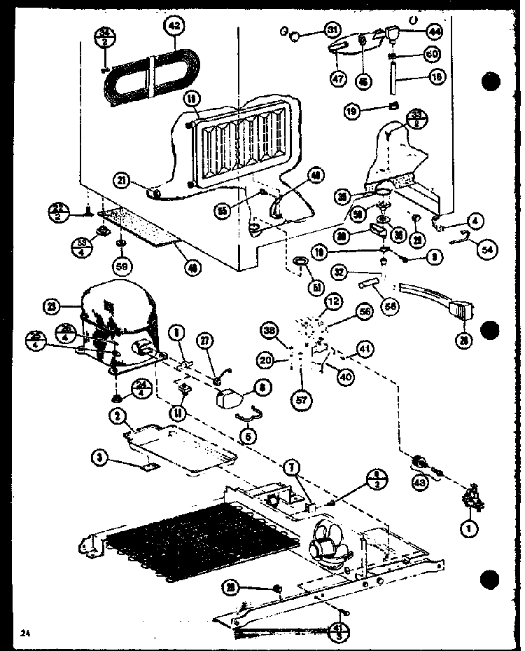 Compressor Diagram and Parts List for SRI19GL-P7745504WL  Amana Refrigerator