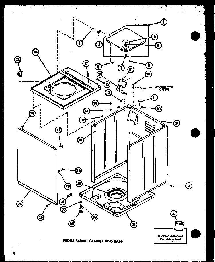 Section 9 Diagram and Parts List for LWD450 P7762129W Amana Washer