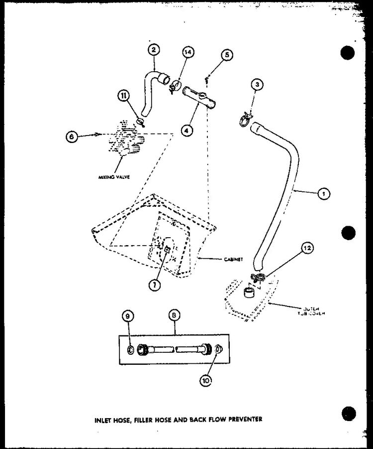 Section 9 Diagram and Parts List for LW1200 P7762101W Amana Washer