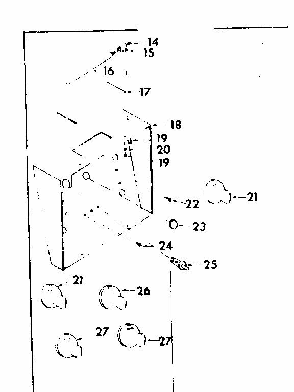 Upper And Lower Control Panel Assembly Diagram and Parts List for 1437007000  Kenmore Range