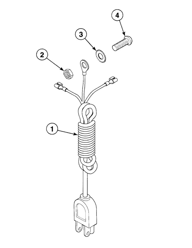 Power Cord Diagram and Parts List for SWT020LN  Speed Queen Washer