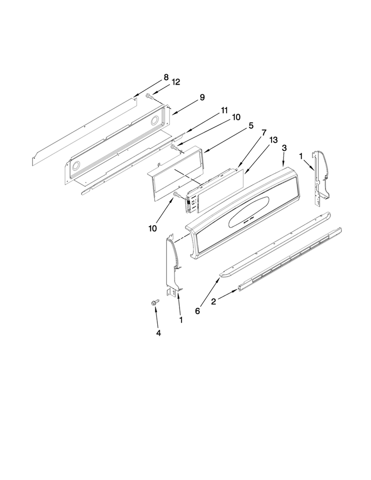 Control Panel Parts Diagram and Parts List for MGR6875ADW28  Maytag Range