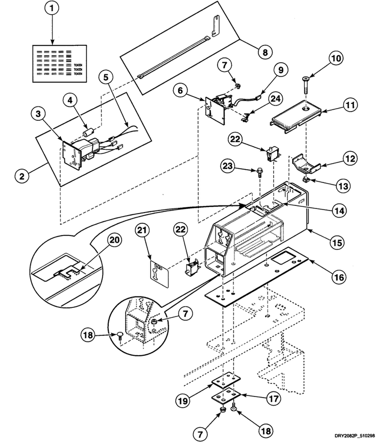 Meter Assy Diagram and Parts List for SDET07QF1500  Speed Queen Dryer
