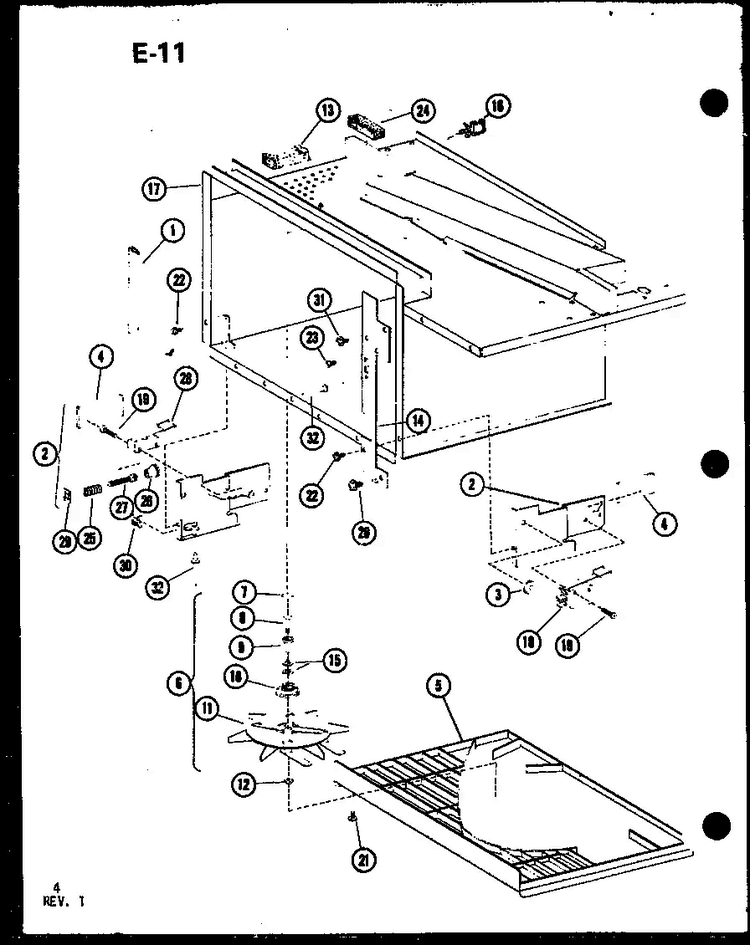 Antenna/hardware Diagram and Parts List for RRL-8TC P75532-1M Amana Microwave