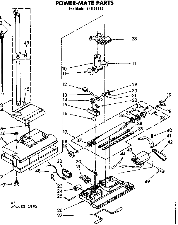 Powermate Parts Diagram and Parts List for 11621162  Kenmore Filters & Accessories