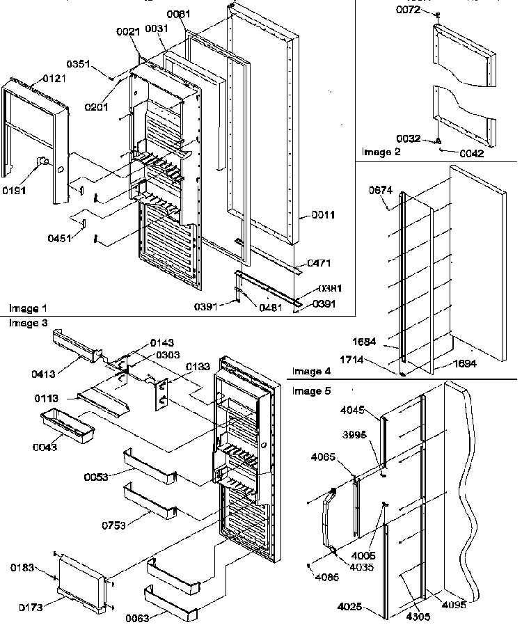 Refrigerator Door Diagram and Parts List for SRD25TPSE-P1190310WE  Amana Refrigerator