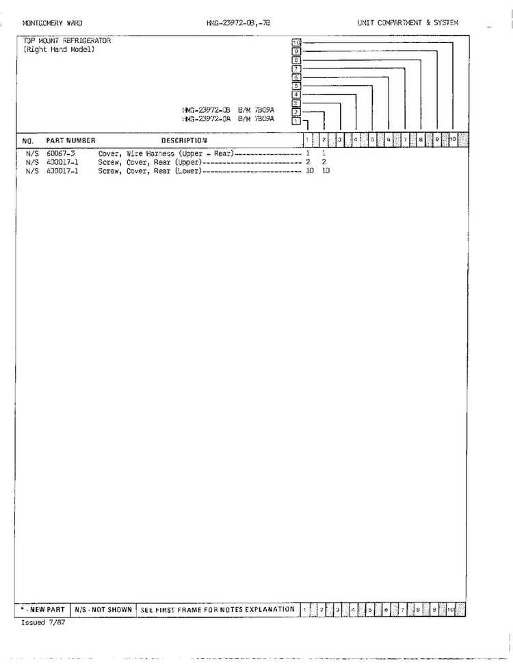 Unit Compartment And System Page 3 Diagram and Parts List for 23972B  Admiral Refrigerator