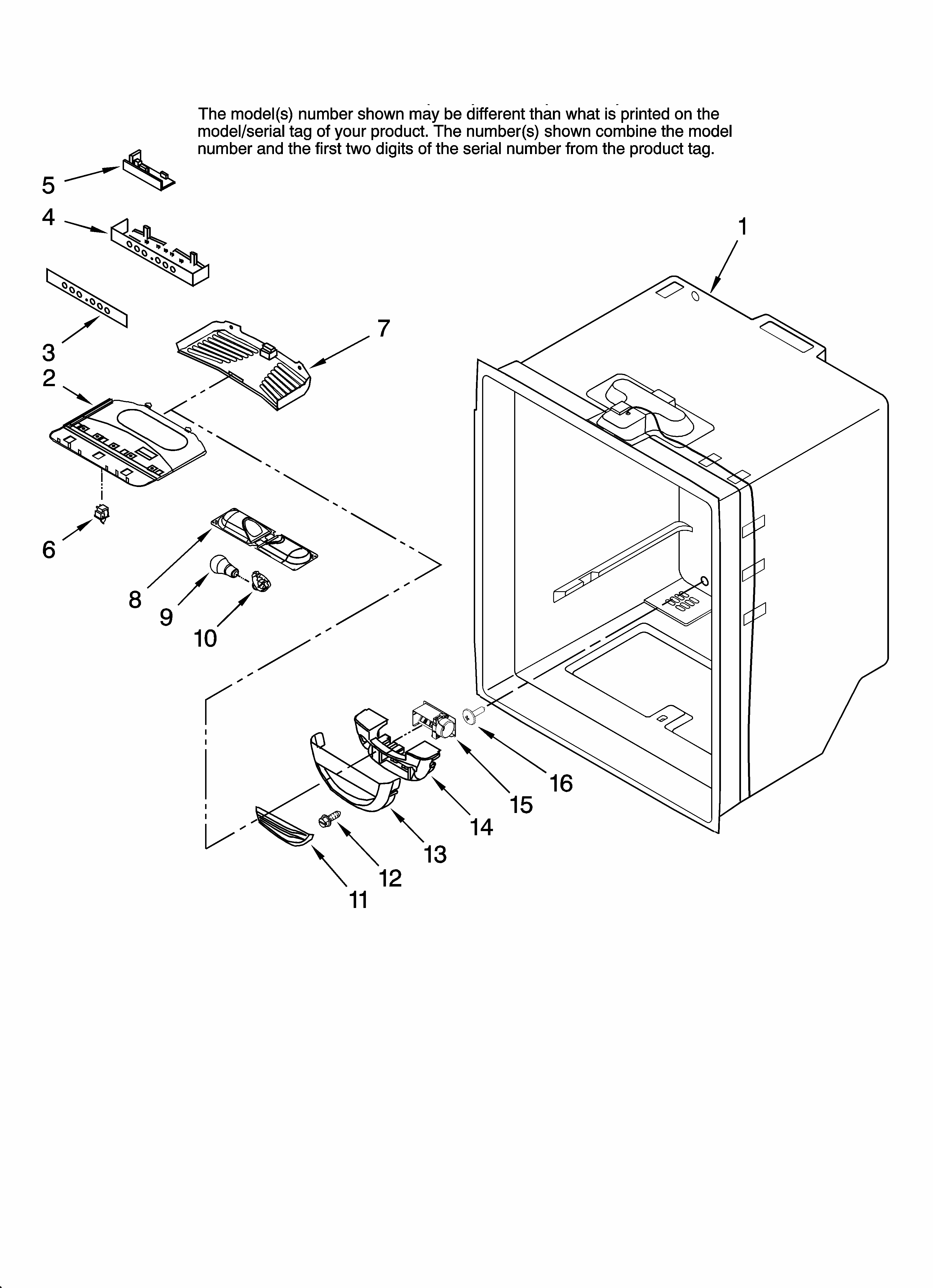 Refrigerator Liner Parts Diagram and Parts List for GB6526FEAW10  Maytag Refrigerator