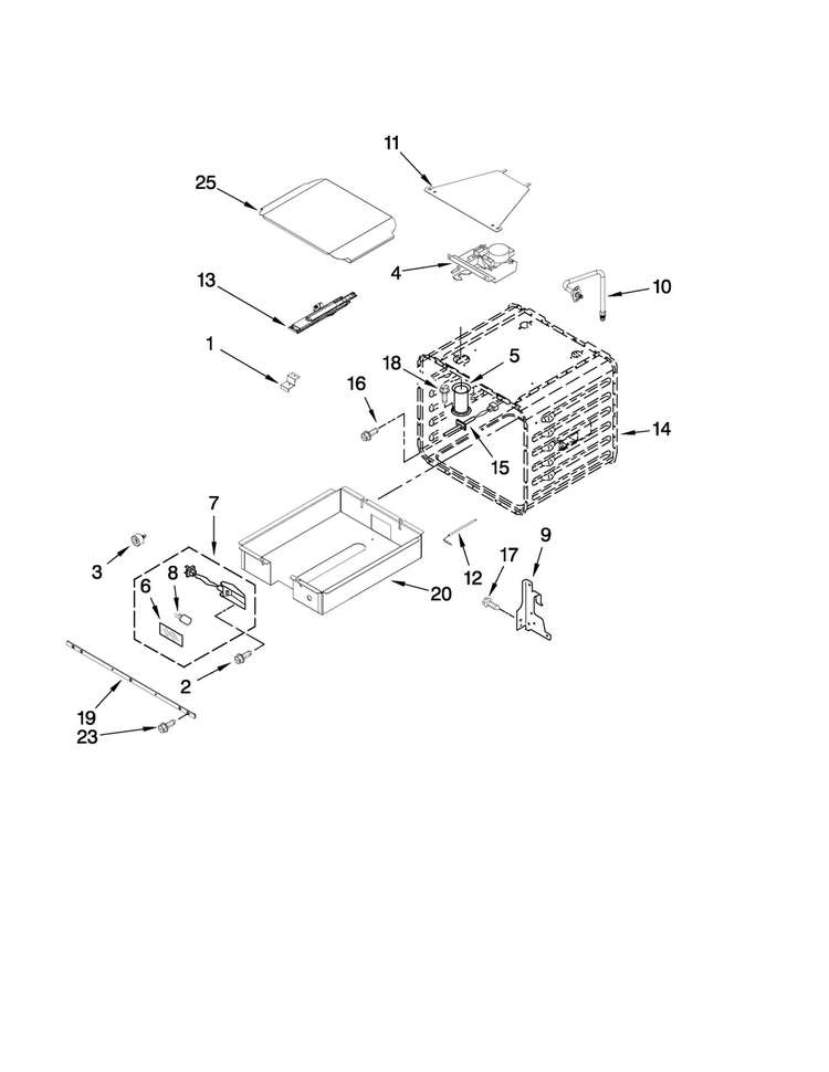 18" Oven Parts Diagram and Parts List for JGRP548WP00  Jenn-Air Range