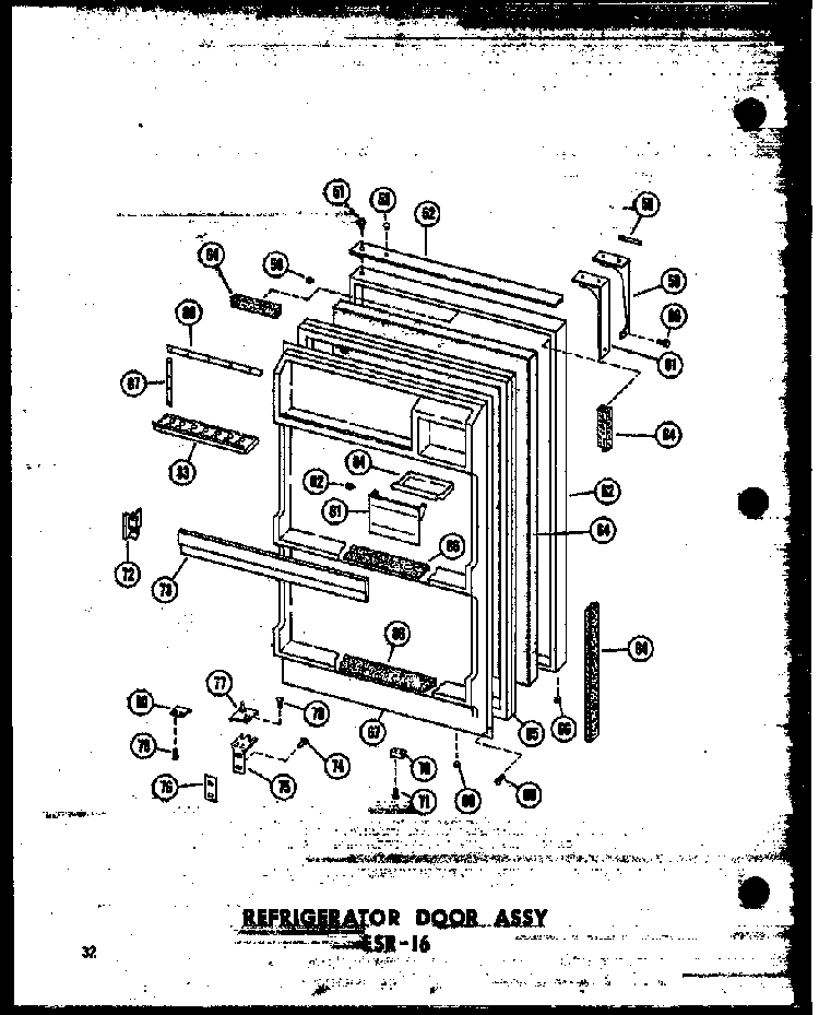 Section 7 Diagram and Parts List for ESRF16-C-P30303-3WC  Amana Refrigerator