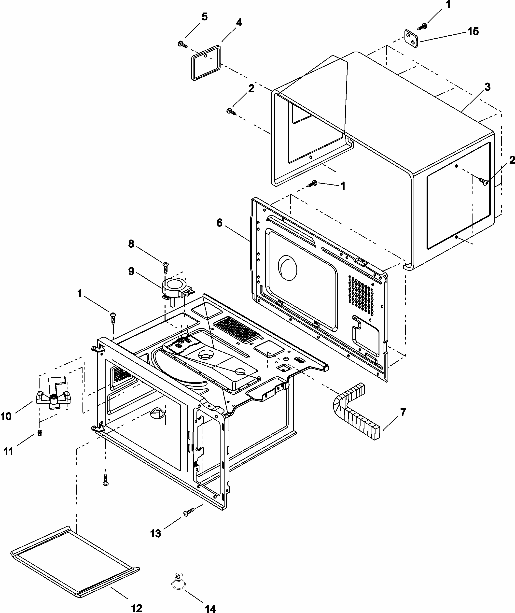 Antenna, Tray, Outer Case, Diagram and Parts List for URCS511A-P1330226M  Amana Microwave
