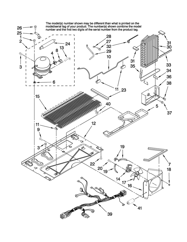 Unit Parts Diagram and Parts List for AS2626GEKS14  Amana Refrigerator