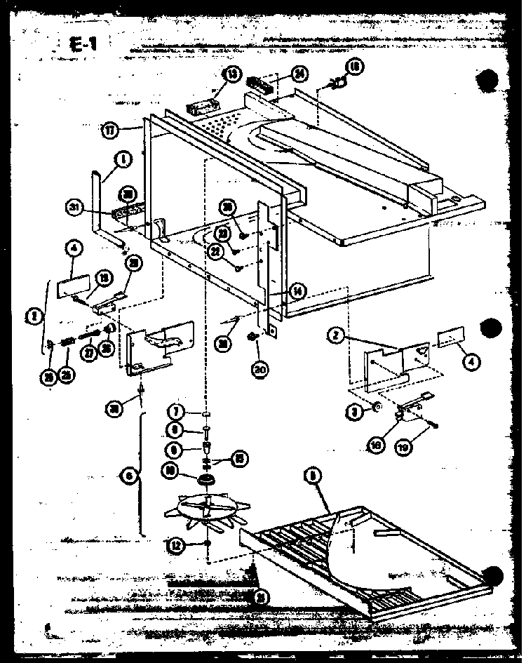 Antenna Assembly Diagram and Parts List for RL6-10 P76382-2M Amana Microwave