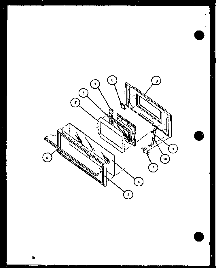 Section 10 Diagram and Parts List for CBE26FCW P1137949NW Amana Range