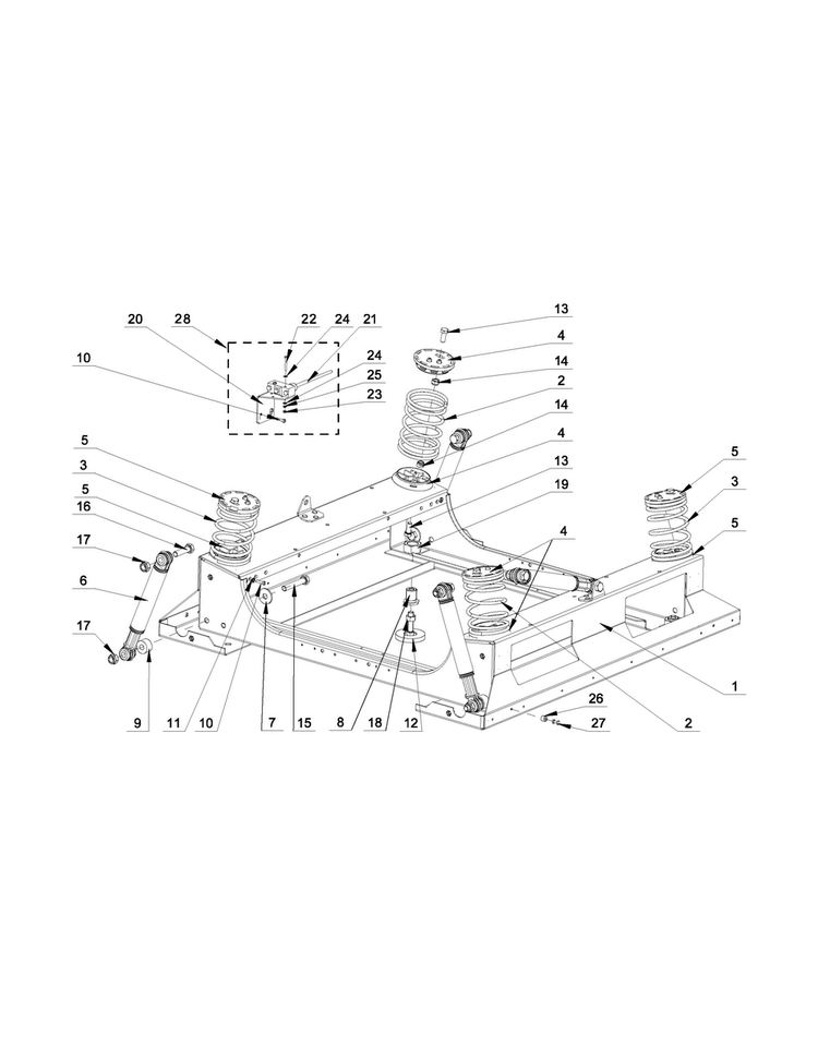 Lower Frame Parts Diagram and Parts List for MXS25PNATS  Maytag Washer