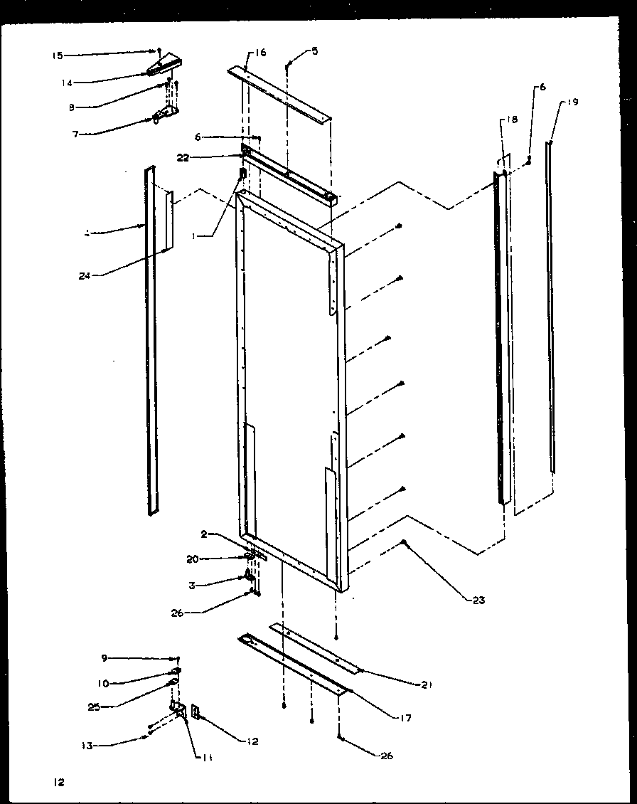 08 - REF DOOR Diagram and Parts List for ELECREF  Maytag Refrigerator