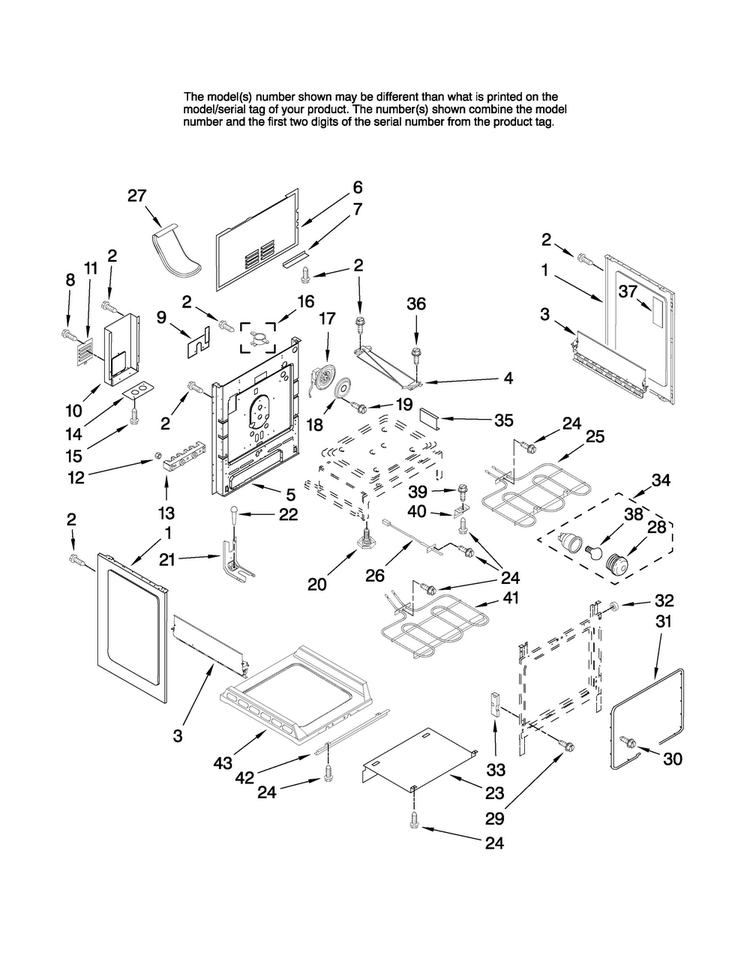 Chassis Parts Diagram and Parts List for MERH865RAS16  Maytag Range