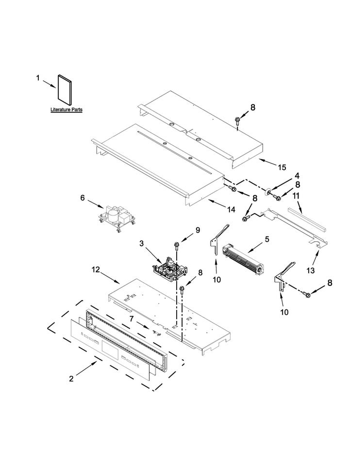 Control Panel Parts Diagram and Parts List for JJW2427DB00  Jenn-Air Wall Oven