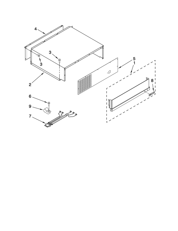 Top Grille And Unit Cover Parts Diagram and Parts List for JS48SEDUDW00  Jenn-Air Refrigerator