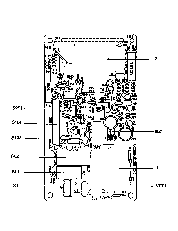 Circuit Board (Part No 16326) Diagram and Parts List for 56568480790  Kenmore Microwave
