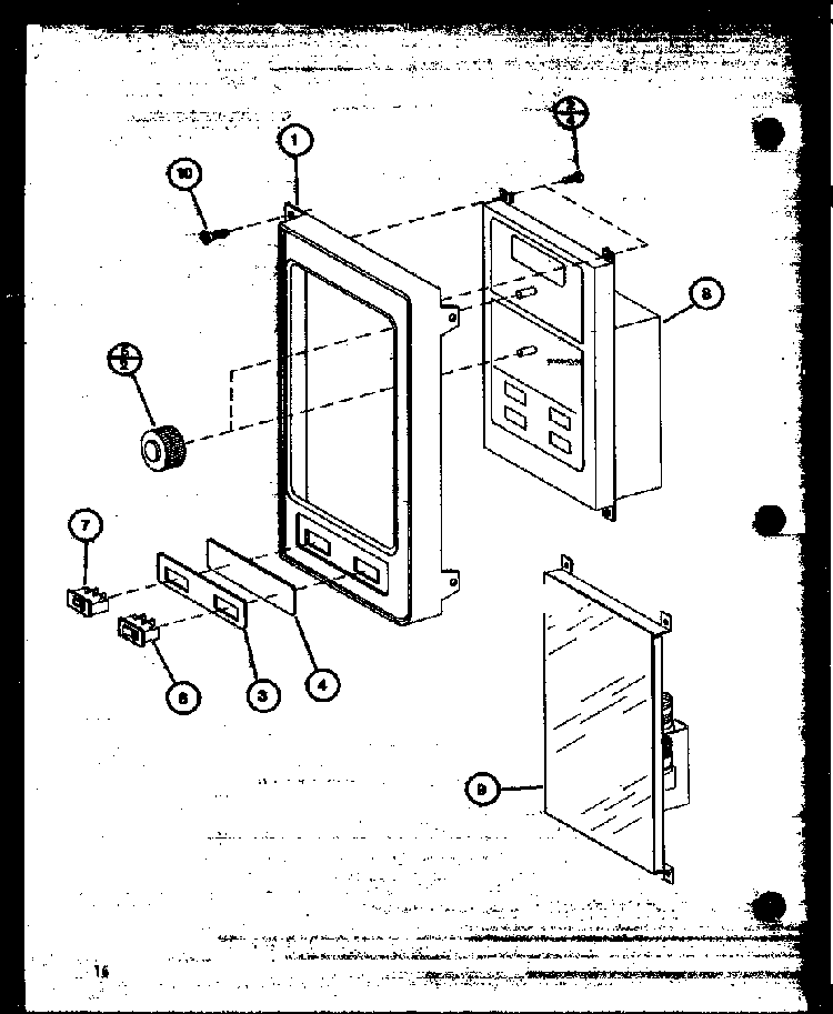 Section 8 Diagram and Parts List for MVH-1020-P76647-3M  Amana Microwave
