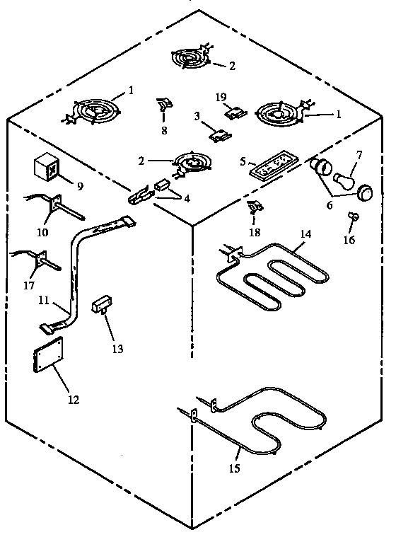 Page 6 Diagram and Parts List for CARS636E-P1130631NE  Amana Range