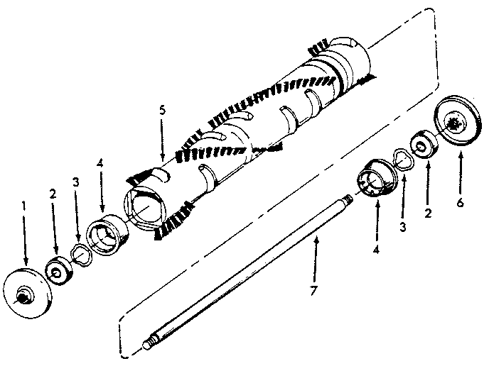 Agitator Diagram and Parts List for U7069  Hoover Upright Vacuum