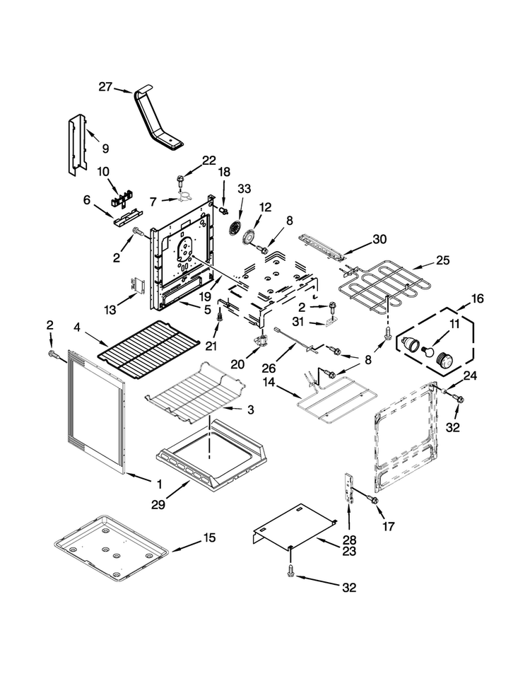 Chassis Parts Diagram and Parts List for MER8850DS1  Maytag Range