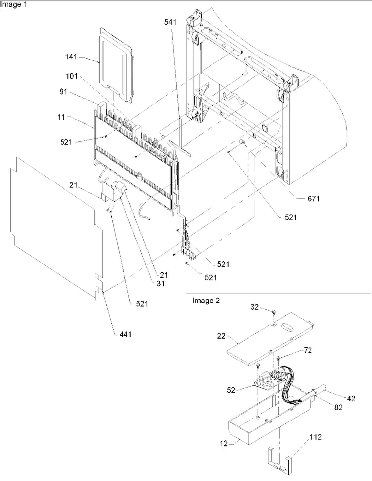 Condenser & Timer Box Assy Diagram and Parts List for BRF20V1CPSR-P1321316WS  Amana Refrigerator