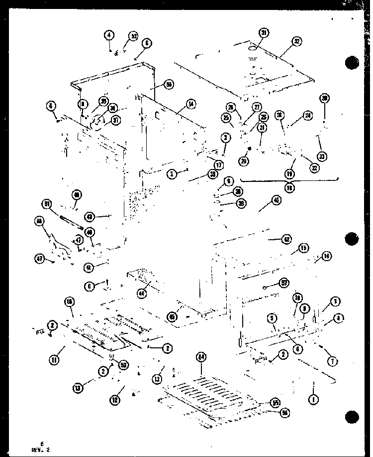 Section 4 Diagram and Parts List for AO-24SB-P85567-3S  Amana Wall Oven