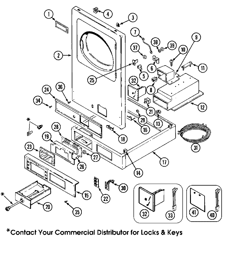 CONTROLS & UPPER PANEL Diagram and Parts List for MDG11PDAAW  Maytag Dryer